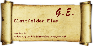 Glattfelder Elma névjegykártya